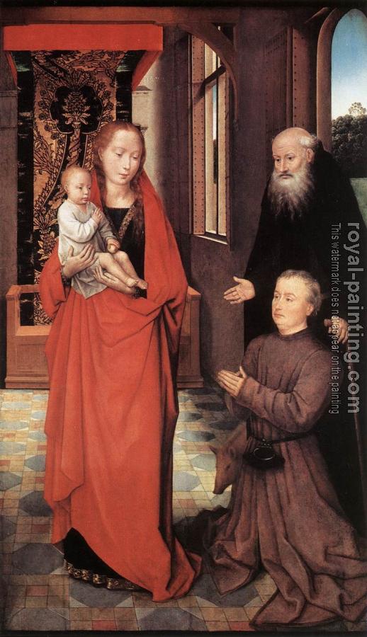 Hans Memling : Virgin and Child with St Anthony the Abbot and a Donor